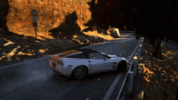 Drift Cars Left And Right On A Narrow Road GIF