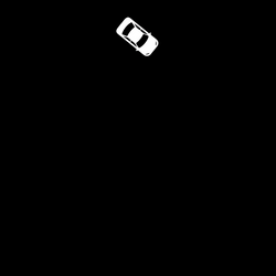 Drift Cars White Car Loop Animation GIF