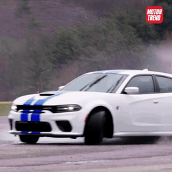 Drifting Blue Hellcat Creating Splash GIF