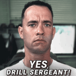 Drill Sergeant Yes Master GIF