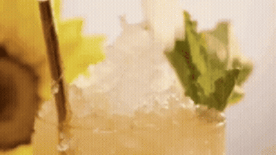 Drink With Ice And Mint Leaves GIF