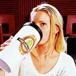 Drinking Coffee Big Cup Woman GIF