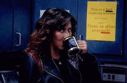 Drinking Coffee Brooklyn Nine Nine Rosa GIF