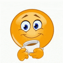 Drinking Coffee Face Emoji Wink  GIF