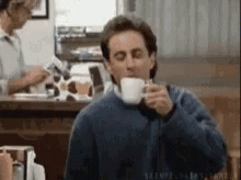 Drinking Coffee Jerry Seinfield GIF