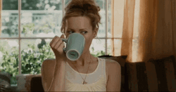 Drinking Coffee Knocked Up Debbie  GIF