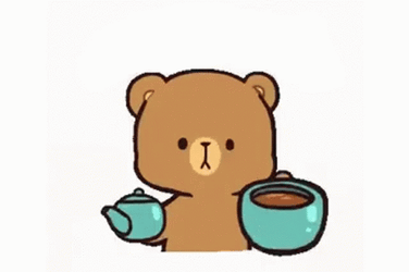 Drinking Coffee Mocha Bear Love GIF