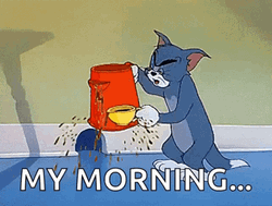 Drinking Coffee Tom Cat My Morning GIF