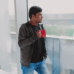 Drinking Coffee Window View GIF