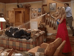Drinking From A Fire Hose Sitcom Scene GIF
