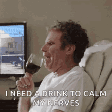 Drinking To Calm Down GIF