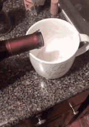 Drinking Wine With Tea Bag String GIF