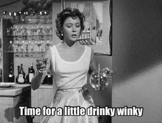 Drinky Winky Drinking Time GIF
