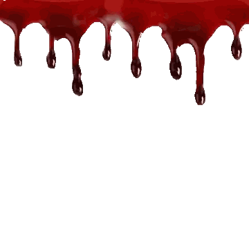 Dripping Blood Row On White Surface Sticker