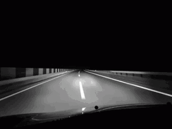 Drive By Dashcam Recording At Night GIF