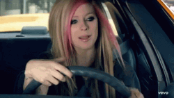 Drive Fast Avril Lavigne In Taxi GIF
