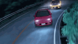Drive Fast Cars From Initial D Anime GIF