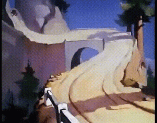 Drive Fast Donald Duck In Red Car GIF