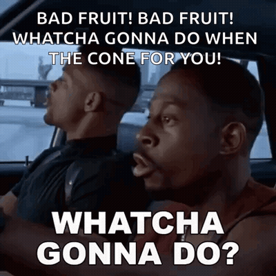 Driver Says Bad Fruit Whatcha Gonna Do GIF
