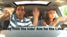 Driving Crazy And Away From The Kids  GIF