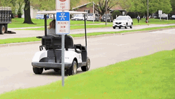 Driving Golf Cart To Delivered Water GIF