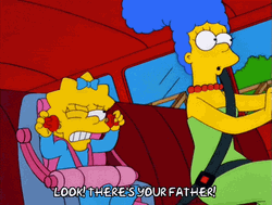 Driving Large Marge Simpson GIF