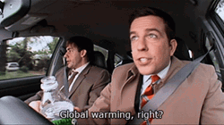 Driving Man Experiencing Global Warming GIF