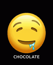 Drooling Emoji Chocolate GIF