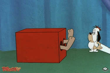 Droopy Saw Cutting Butch Body GIF