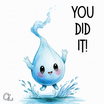 Drop Of Water Saying You Did It GIF