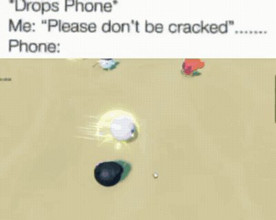 Drops Phone Me Please Dont Be Cracked Phone Video Game GIF
