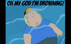 Drowning Chris Griffin Family Guy GIF