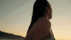 Drowning Through Blue Wave GIF