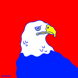 Drowsy Animated Eagle Sleeping GIF