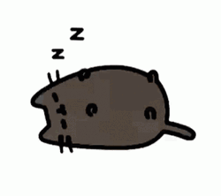 Drowsy Pusheen Cat Sleeping GIF