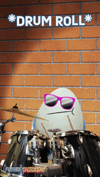 Drum Roll Please Chicken Egg GIF
