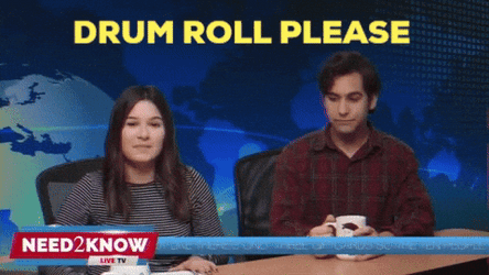 Drum Roll Please For News Reporter GIF