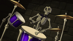 Drum Roll Skeleton Cartoon GIF