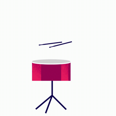 Drum Set With Sticks GIF