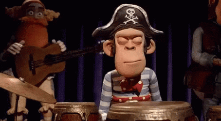 Drumroll Bored Monkey Playing GIF