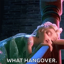 Drunk Elsa What Hangover GIF