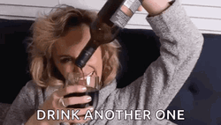 Drunk Girl Another Wine GIF
