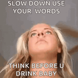 Drunk Girl Creepy Face GIF