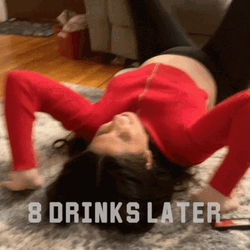 Drunk Girl Showing Flexibility GIF