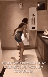Drunk Girl Toilet Spin GIF