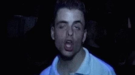 Drunk Guy Crazy Face GIF