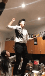 Drunk Guy Dancing On Table GIF