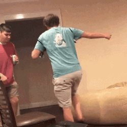 Drunk Guy Dancing Wearing Bra GIF