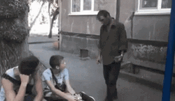 Drunk Guy Fall In Hole GIF