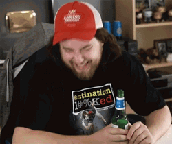 Drunk Guy Laughing GIF